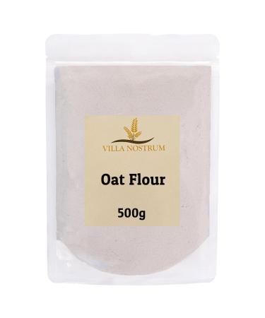 Oat Flour 500g by Villa Nostrum Vegan. Non-GMO Low-Carb Oat Flour with Protein & Dietary Fiber for Baking Cooking & More - Buy Online on GoSupps.com