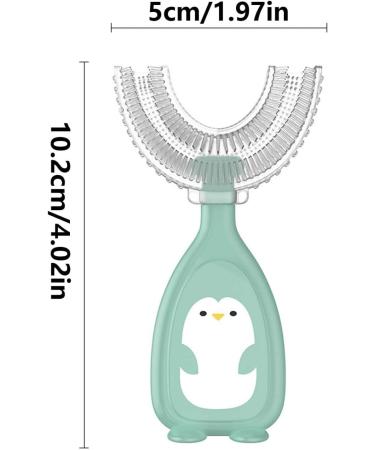 U-shaped Silicone Toothbrush for Babies | Eco-Friendly Green Manual Baby Toothbrush for Mouth Cleaning - Buy Online on GoSupps.com