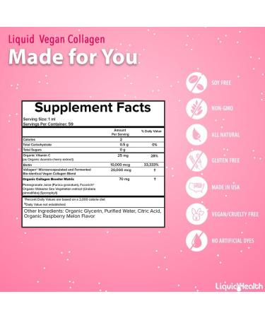 LIQUIDHEALTH Vegan Beauty Sleep Vitamin Supplement Bundle with Vegan Liquid Collagen + Biotin, Calcium Magnesium & Sleep Well Melatonin Drops for Hair/Skin/Nail Health & Relaxation - USA Made - Buy Online on GoSupps.com