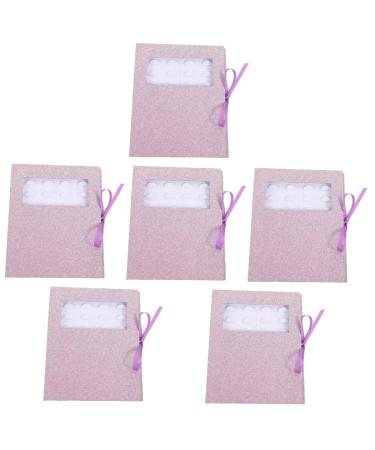 Beavorty Eyelash Curler 6 Pcs Eyelash Box Lash Lengthening Mascara para Guardar Lash Mascara False Eyelash Box Lash False Lashes 22x18cmx6pcs Pinkx6pcs