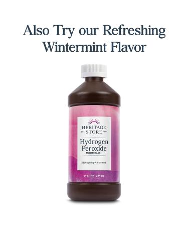 Heritage Store Hydrogen Peroxide Mouthwash - Eucalyptus & Fresh Mint - Gentle Oral Care for Healthy Gums Sweetened with Xylitol 16oz - Buy Online on GoSupps.com