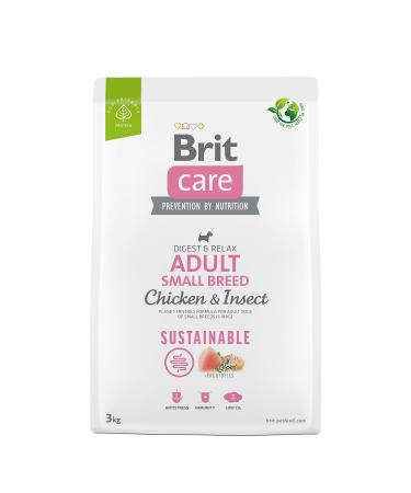 Brit Care Dog Sustainable Adult Small Breed Chicken & Insect - Dry Dog Food - 3 kg