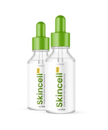 (2 Pack) Official SkinCell Pro, Mole, Wart and Skin Tag Corrector Serum for Men and Women, 2 Month Supply
