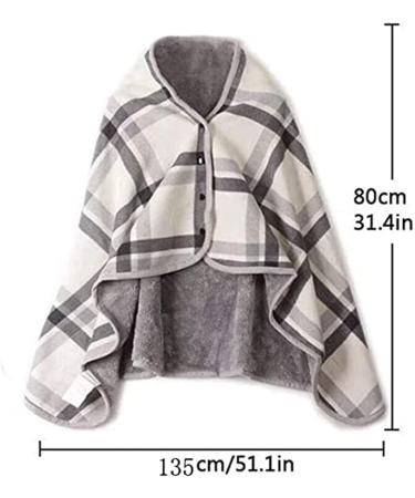 Scarf Blanket for Adults Flannel Lining Warm Blanket Wheelchair Poncho Knee Blanket Leg Blanket for Wheelchair Portable Warm Blanket Wheelchair Accessories C 80 135cm - Buy Online on GoSupps.com