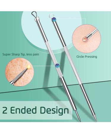 5-Piece Blackhead & Pimple Removal Tool Kit | Curved Blackhead Tweezers Set for Nose & Face Skin | Blemish & Whitehead Spot Treatment - Buy Online on GoSupps.com