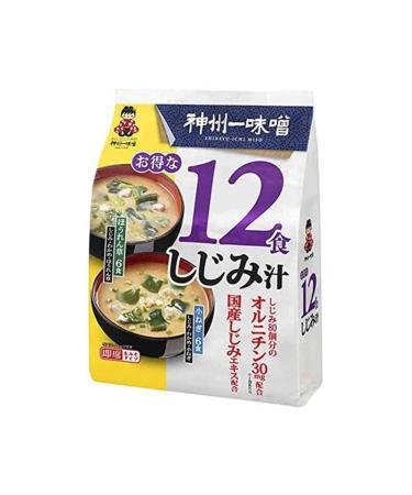 Miyasaka Instant Miso Soup with Clams (12 miso soup packets) Made in Japan