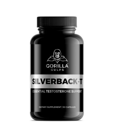 Gorilla Gulps | Silverback-T | Essential Testosterone Support | Men's Stamina Endurance & Strength Booster | 90 Capsules