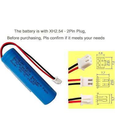3.7V 2600mAh Li-ion Battery 2Pack for Croove B0143KH9KG Voice Amplifier - Rechargeable Replacement with XH2.54mm-2Pin Plug - Buy Online on GoSupps.com