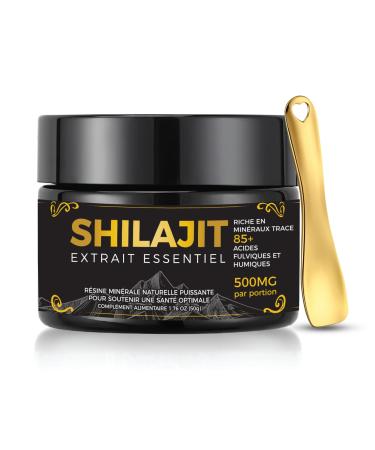 Shilajit Pur nergie Naturelle 100% de l'Himalaya R sine Authentique Riche en Acide Fulvique & Humique +85 Min raux & Oligo- l ments 50g 1 unit (Lot de 1)