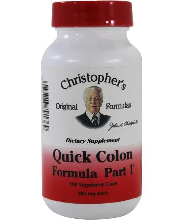 Dr. Christopher's Quick Colon Part 1 - 475 mg - 100 Vegetarian Capsules - Buy Online on GoSupps.com