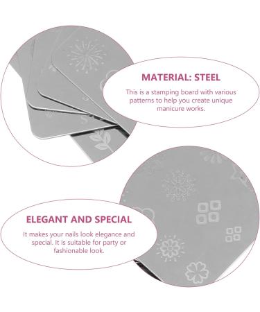 Lurrose Nail Stamp Plates - 5 Flower & Leaf Stencils for DIY Manicure Art | Perfect for Vacation & Festival | Tools for Women & Girls - Buy Online on GoSupps.com