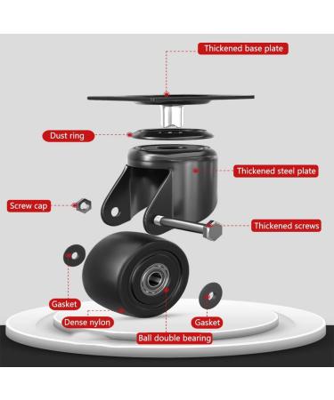 Threaded Shaft Swivel Castors Ball Castors Set of 2 Castors 1 Swivel Castor 1 Locking Castor No Trace on Floor Silent Swivel Castor for Cart Furniture Workbench Black Castors(2") - Buy Online on GoSupps.com