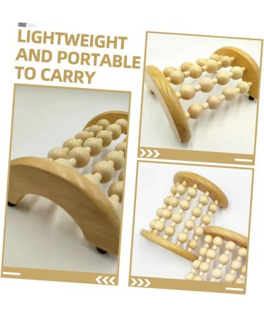 Garvalon Wooden Massage Pillow & Roller - Ultimate Foot & Back Massager Tool for Relaxation & Pain Relief - Buy Online on GoSupps.com