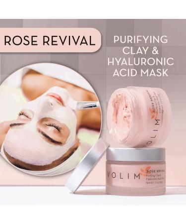Rose Revival Purifying Clay & Hyaluronic Acid Facial Treatment Mask - Hydrate Cleanse & Revitalize Your Skin | International Shipping Available - Buy Online on GoSupps.com