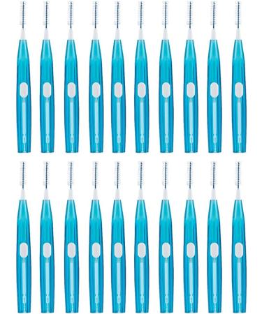 2 Sets of 20 Push-Pull Interdental Brushes | Blue Toothpick & Dental Floss | Oral Care Essentials - Shop Internationally! - Buy Online on GoSupps.com