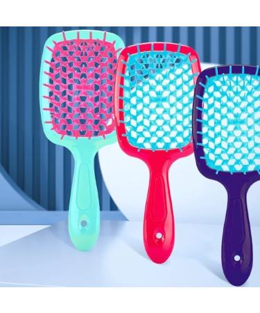 Comb Women's Scalp Massage Comb Hair Brush Women's Hollowed Out Home Salon Hair Styling Tool Comb Wide Tooth Comb (Color : Rose red-white) - Buy Online on GoSupps.com