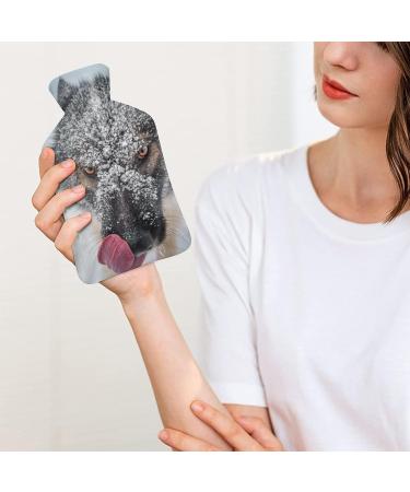 Wolf Hot Water Bottle with Plush Cover | Hand Warmer for Adults & Kids | 26.5x15.3cm - International Shipping Available - Buy Online on GoSupps.com