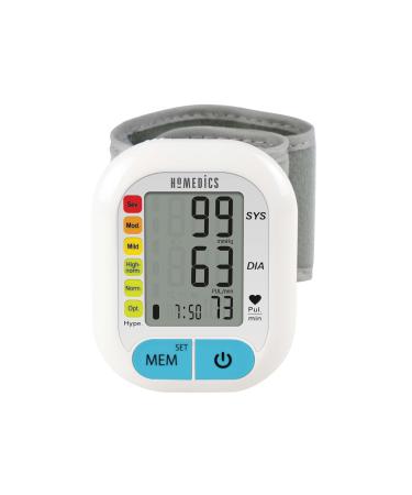 HoMedics Automatic Wrist Blood Pressure Monitor - Compact and Portable Quick and Easy for a Single User to Measure and Store up to 60 Blood Pressure Measurements
