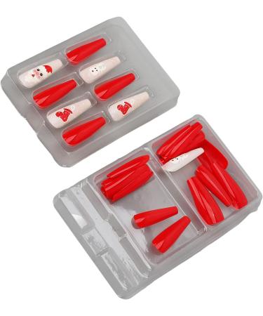 30 Pieces Christmas False Nails Portable Self Adhesive Fully Wrapped Artificial Nail Polish Christmas False Nails for Women and Girls (Type 1) - Buy Online on GoSupps.com