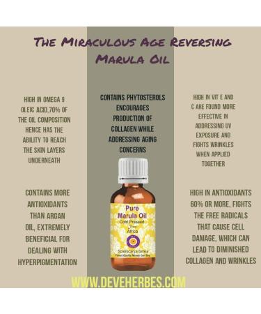 Deve Herbes Pure Marula oil Sclerocarya birrea 100 natural therapeutic quality cold pressed Pack of Two 2 x 100 ml - Buy Online on GoSupps.com