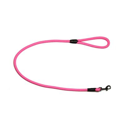 Leash - rope leash with hand loop Basic 10mm 27 colours 7 lengths (1.00 m fluor pink) 1.00 m fluor pink
