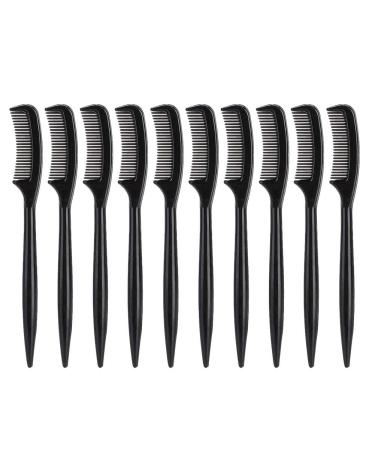 AKOAK 10 Pcs Black Eyelash Comb Mini Plastic Eyebrow Comb Makeup Mascara Applicator Ladies and Girls Beauty Makeup Tool