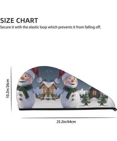 Christmas Santa Snowman Coral Velvet Hair Drying Cap | Quick-Dry Towel Wrap for Men & Women Perfect for Travel & Home - Buy Online on GoSupps.com