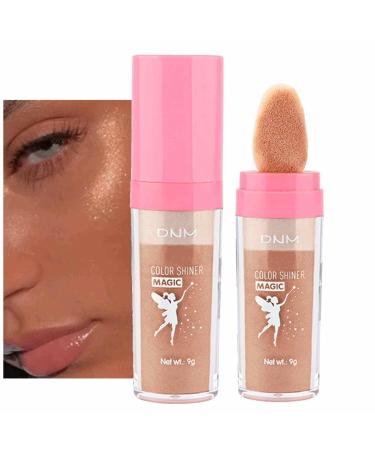 Highlighter Makeup Stick - Body Face Highlighter Patting Stick Powder | Shimmer Three-Dimensional Makeup Stick for Face Body Uaxiu 03#bronze