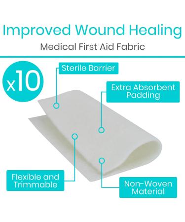 ViveCare Silver Calcium Alginate Wound Dressing - Sterile 2x2 Medical Gauze Pad for Optimal Wound Care - Burns Cysts Ulcer Treatment - Highly Absorbent Non-Stick Patch - International Shipping Available - Buy Online on GoSupps.com