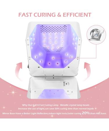 78W Rechargeable UV LED Nail Lamp - Cordless Quick Dry Gel Nail Dryer with 4 Timer Settings & Auto Sensor - Professional Nail Light for Salon & Home (White - Buy Online on GoSupps.com