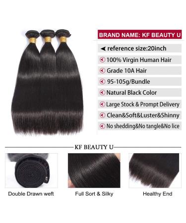 10A Brazilian Straight Hair Bundles - 22 24 26 Inch Virgin Human Hair Weave - Natural Color 3 Bundles - Buy Online on GoSupps.com