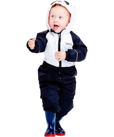 Regatta Children's Mudplay III Insulated Animal All-in-one Suit Size 12-18 - Black/White | Waterproof & Breathable - Buy Online on GoSupps.com