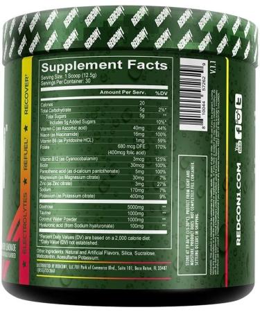 REDCON1 Canteen Hydration + Electrolytes - Strawberry Lemonade Electrolyte Drink Powder with B Vitamins & Minerals for Recovery | 30 Servings - Buy Online on GoSupps.com