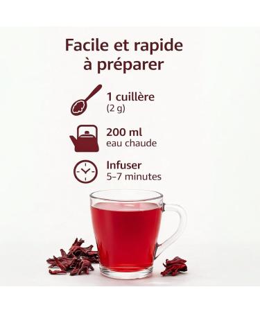 hibiscus BIO infusion 100% naturelle et digestive | Perte de poids naturelle | Boisson d tox drainante | R duit les ballonnements | Infusion chaude ou froide - Buy Online on GoSupps.com