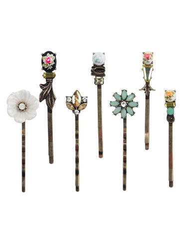 7PCS Vintage Hair Clips Elegant Retro Hair Pins Women Hairpins for Ladies and Girls Headwear Styling Tools Hair Accessories