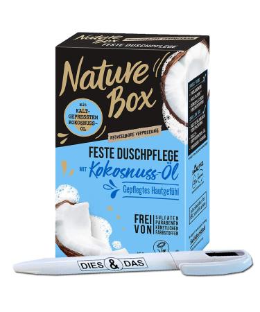 Nature Box Solid Shower Care with Coconut Oil 150g + Ballpoint Pen worth 2.90