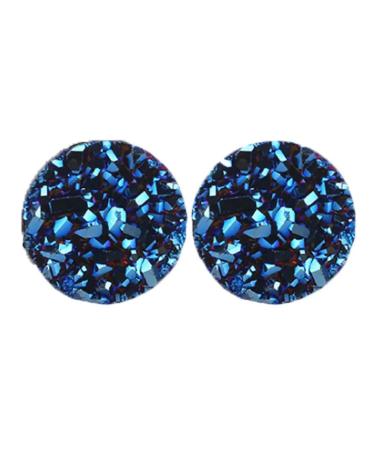 1 piece of punk titan steel men strong magnet ear clip stud hip hop punk piercing jewelry clip earrings men fake magnetic blue 8 mm