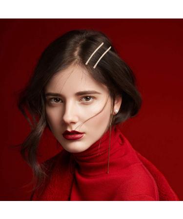 Beaupretty 100 Pack Long Flat Bobby Pins - Gold Metal Hair Clips for Women & Girls - Buy Online on GoSupps.com