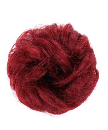 Messy Bun Hair Piece for Women Donut Hair Bun Scrunchie for Women Girls Curly Wave Synthetic Chignon Hairpiece with Rubber Band Messy Bun Hair Pieces Extensions Fake Hair Accessories for Women Girl 101