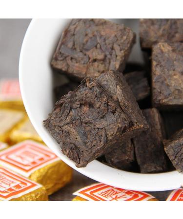  MIHUNTANG 03 jia word small square brick pu'er tea 300g cooked tea mini square brick tea - Buy Online on GoSupps.com