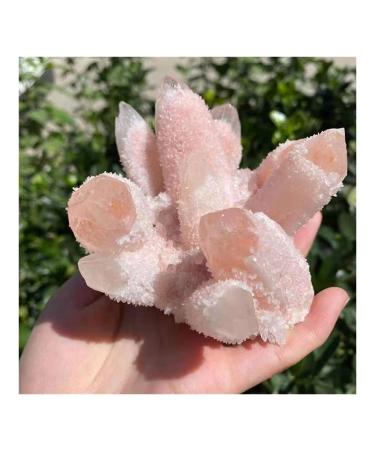 Natural Beautiful Pink Crystal Cluster Stone Natural Crystal Cluster Full of Texture (Size : 250-300g)