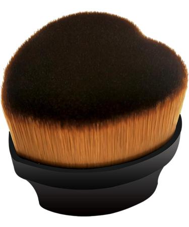 Streysisl Brush for Mixing Liquid Foundation Cosmetic Applicator Brush - Concealer Brush Heart Shaped Powder Makeup Tools Travel Size Cosmetic Applicator for Kids and Adults Black - Buy Online on GoSupps.com