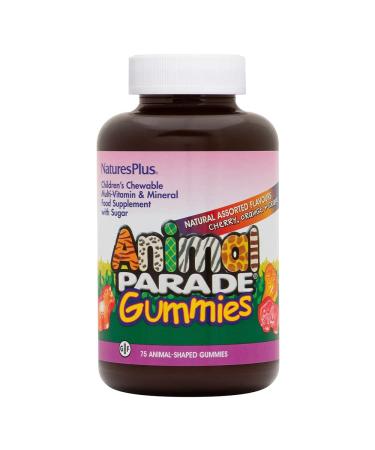 Nature's Plus Source of Life Animal Parade Gummies Children's Chewable Natural Assorted Flavors 75 Animal-Shaped Gummies