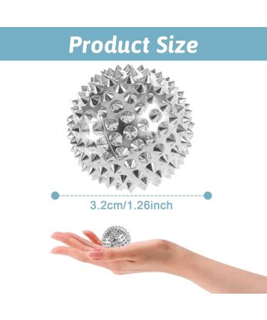 Buy Hedgehog Ball Massage Set | 2 Magnetic Acupressure Balls for Plantar Muscle Regeneration & Myofascial Relaxation - Silver - Buy Online on GoSupps.com