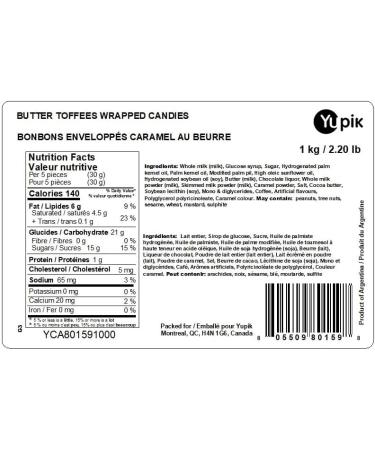 Yupik Butter Toffees Candies 1 kg Individually Wrapped Semi-Soft Caramels Rich & Creamy Chocolate Milk & Coffee Flavors Delicious Snacks Ideal for Gifting Halloween & Holidays 1 kg (Pack of 1) - Buy Online on GoSupps.com