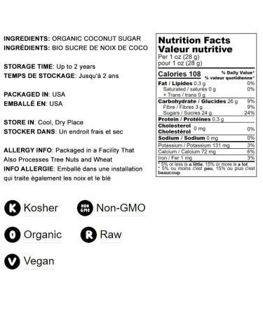 Organic Brown Coconut Sugar 10 Pounds - Non-GMO, Kosher, Vegan, Fair Trade, Unrefined Sweetener - Perfect for Baking - Bulk 10 Pound Pack - Buy Online on GoSupps.com