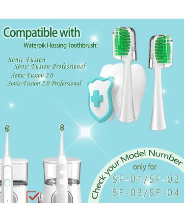 Toothbrush Replacement Heads for Water Pik Sonic Fusion 2.0 | Compatible SF-01 to SF-04 | Full Size with Cover | White - Buy Online on GoSupps.com
