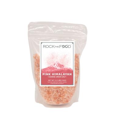Rock The Food | Pink Himalayan Salt Bulk, 2.2 lb. Bag | Coarse Grain Salt | Suitable as Table Salt in Grinders or Spice Jars