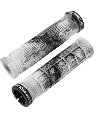 MARQUE Grapple MTB Grips - Mountain Bike Grips With Single Lock On Collar For Handlebar, Bike Handle Grips Works With BMX, E-bike, Scooter, Beach Cruiser & Most Adult Bicycle Handlebar Grips Anti-Slip & Comfortable Grip - End Plugs Included Urban Camo