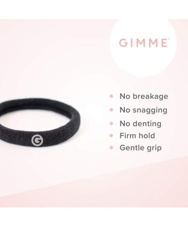 Gimme Beauty Black Onyx Seamless Microfiber Hair Ties - No Damage Elastics (9 Pack) - Buy Online on GoSupps.com